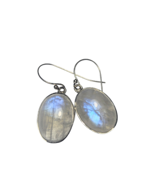 Oval Moonstone Earrings