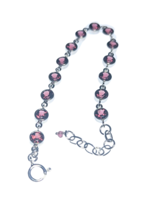 Garnet & 925 Silver Bracelet