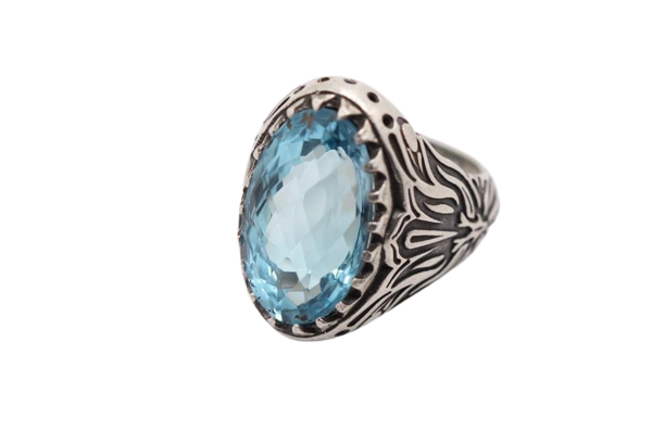 925 Silver & Swiss Blue Topaz Ring