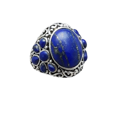 Vintage, Lapis Lazuli & 925 Silver Ring