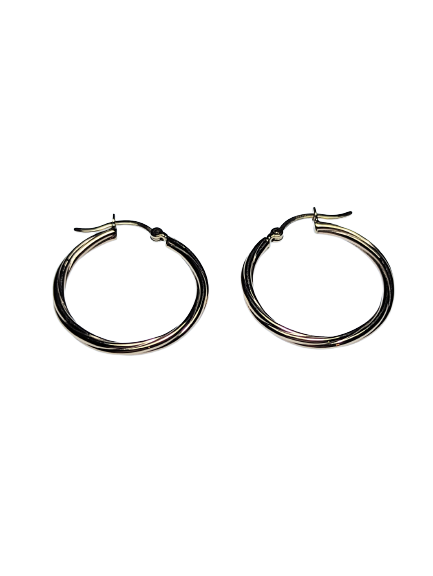 9kt Gold Twisted Hoop Earrings
