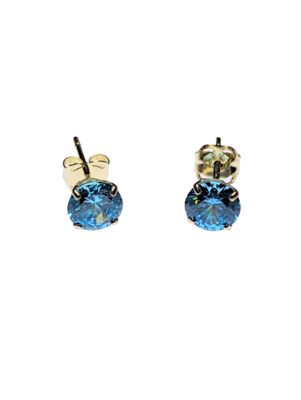Sky Blue 9kt Gold Stud Earrings