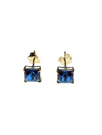Royal Blue & 9kt Gold Stud Earrings