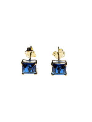 Royal Blue & 9kt Gold Stud Earrings