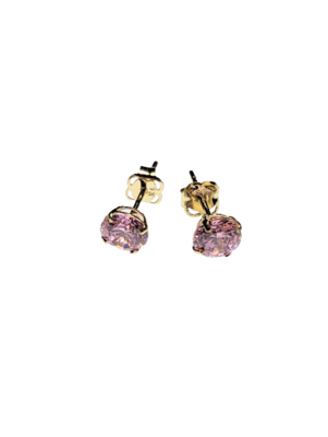9kt Yellow Gold & Rose Stud Earrings