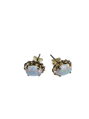 9kt Gold & Opalescent Stud Earrings