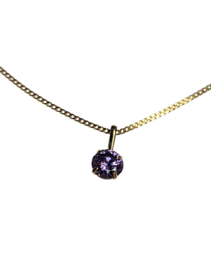 9kt Gold & Violet Pendant