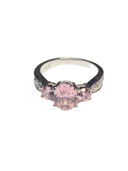 Rose & 925 Silver Ring