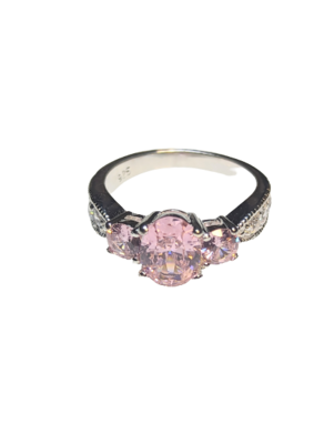Rose & 925 Silver Ring