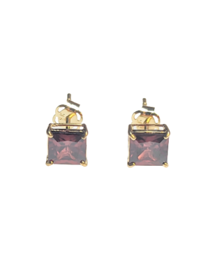 9kt Gold Crimson Stud Earrings