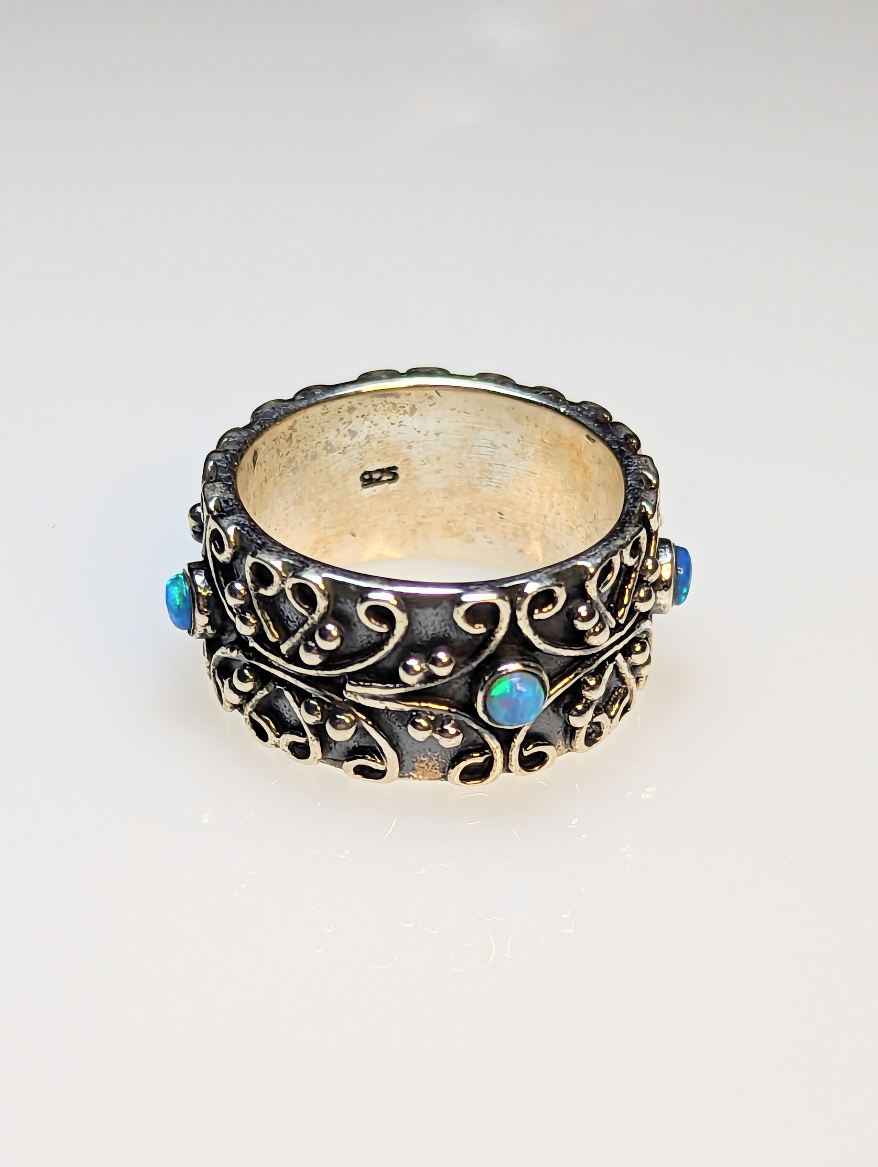 925 Silver & Opalite Band