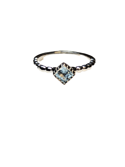 925 Silver & Blue Topaz Ring