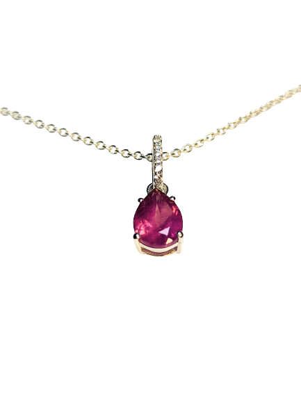 925 Silver & GF Ruby Pendant