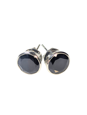 Black Tourmaline & 925 Silver Studs