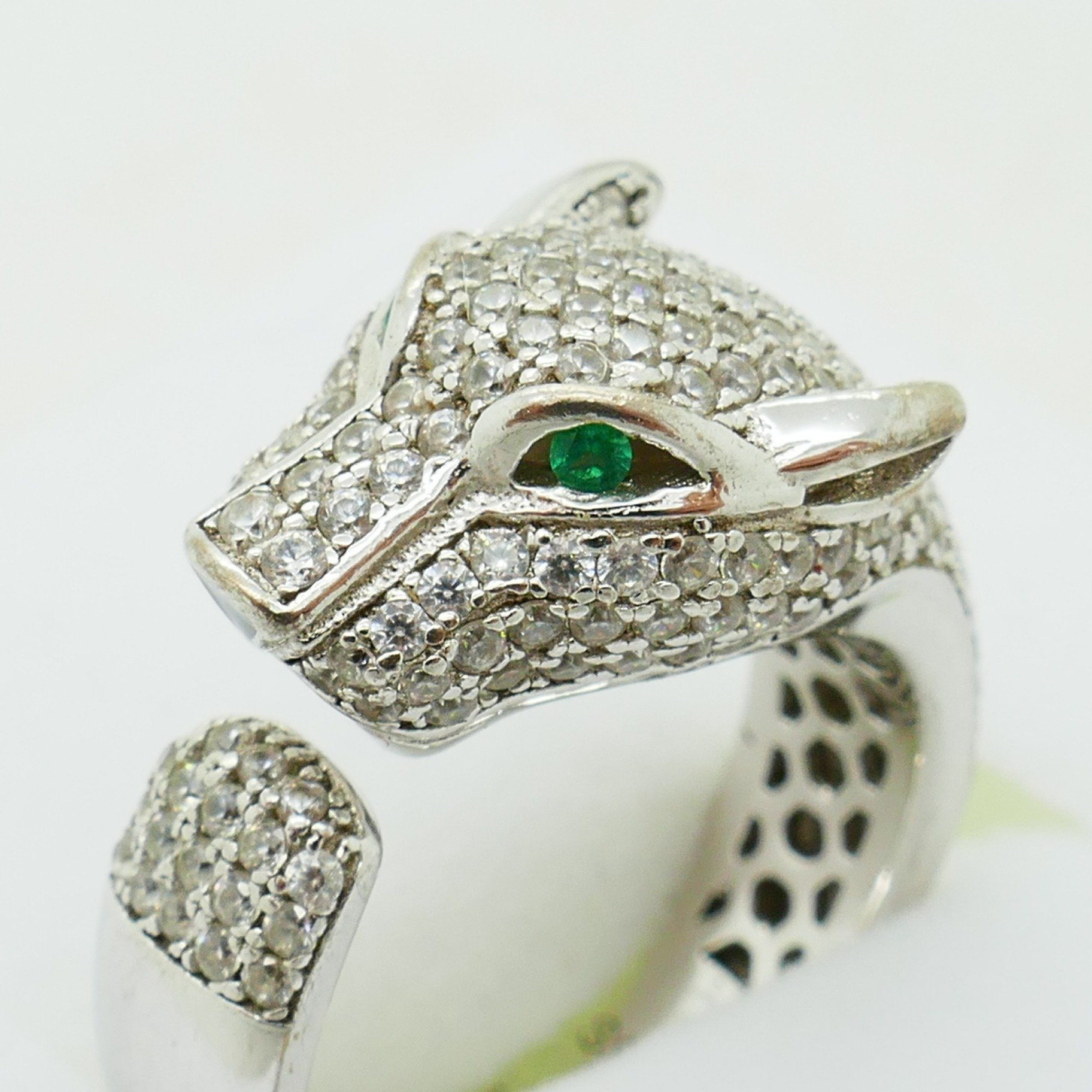 925 Silver Panther Ring