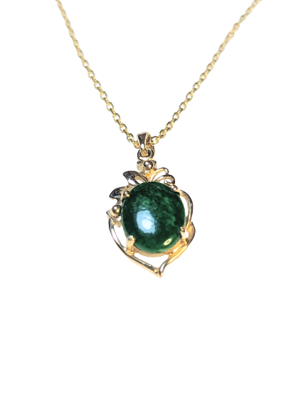 14kt Gold & Emerald Pendant Necklace