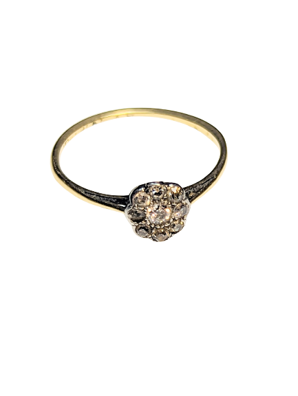 Vintage Gold & Diamond Cluster Ring