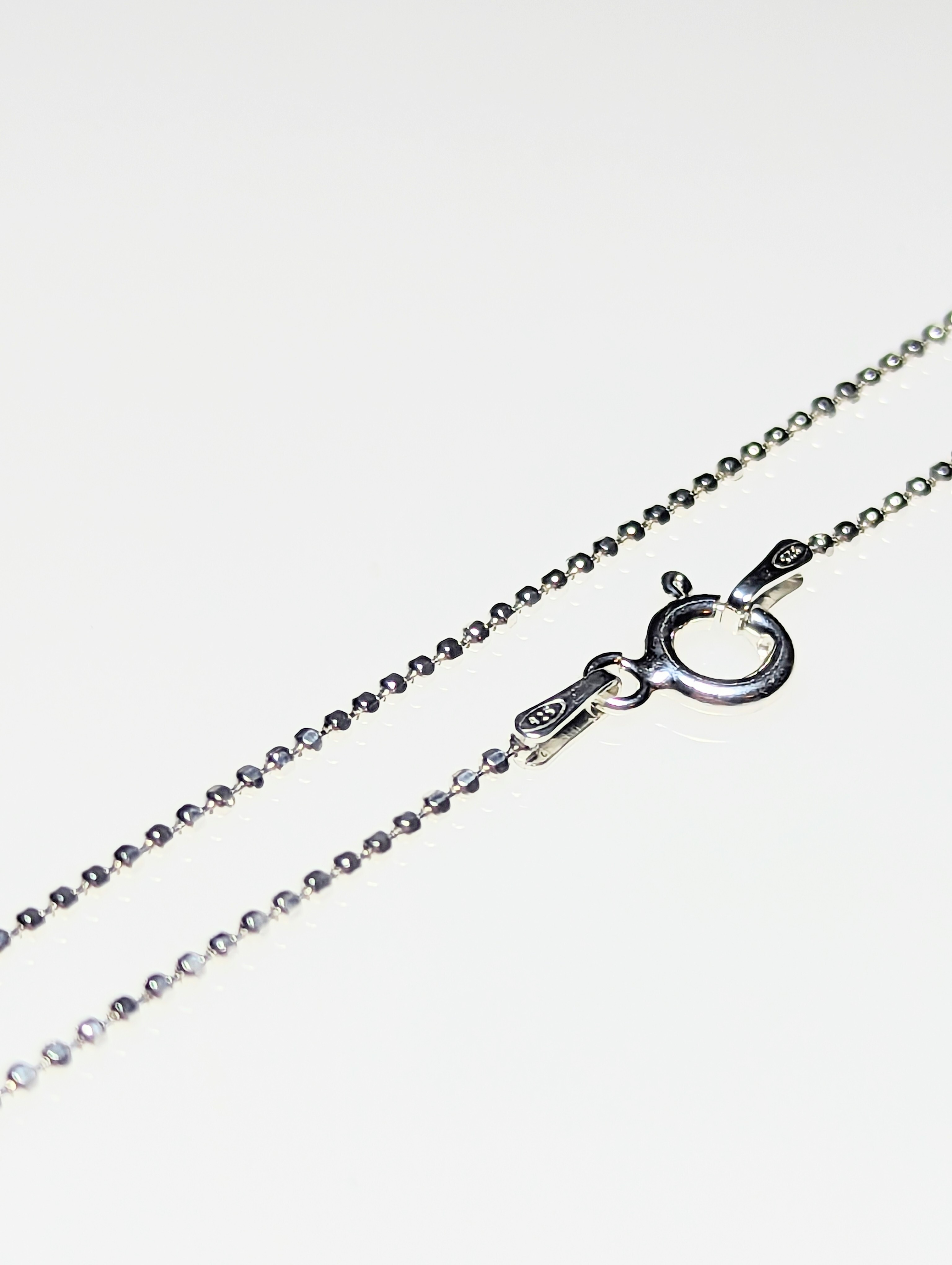 925 Silver Diamond Cut Ball Chain Necklace