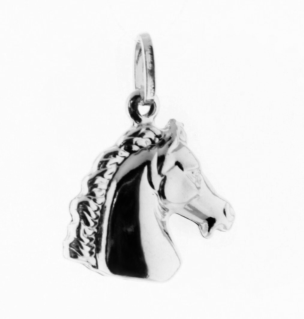 18kt White Gold Horse Pendant