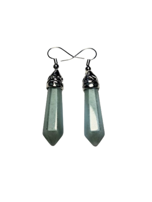 Jade & Silver Drop Earrings