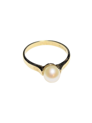 9kt Yellow Gold & Pearl Ring