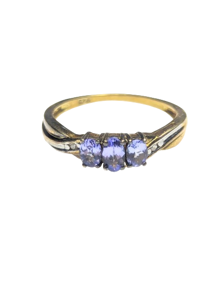 Vintage Tanzanite Trilogy Ring