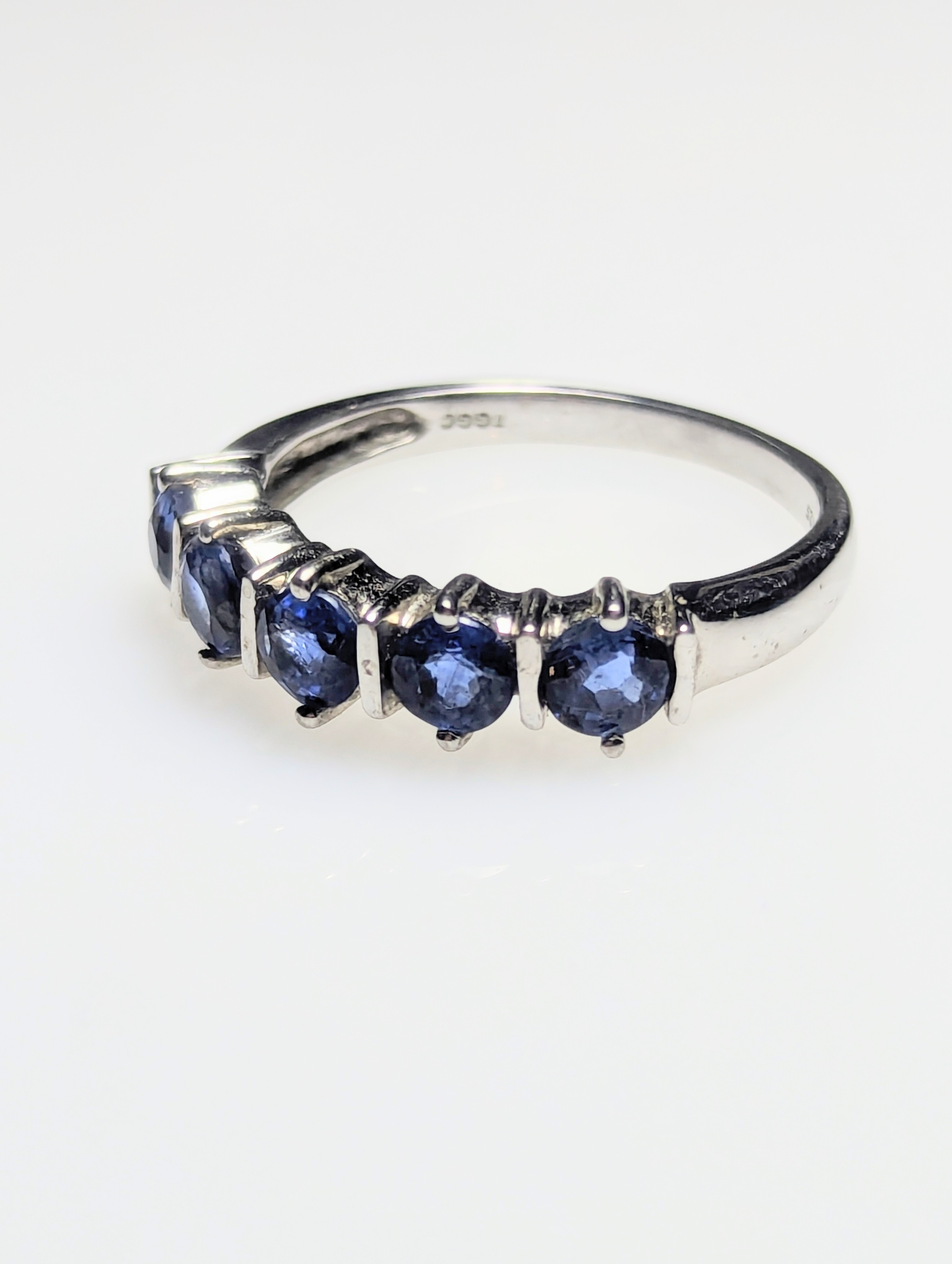 Sapphire Five Stone Ring in Silver