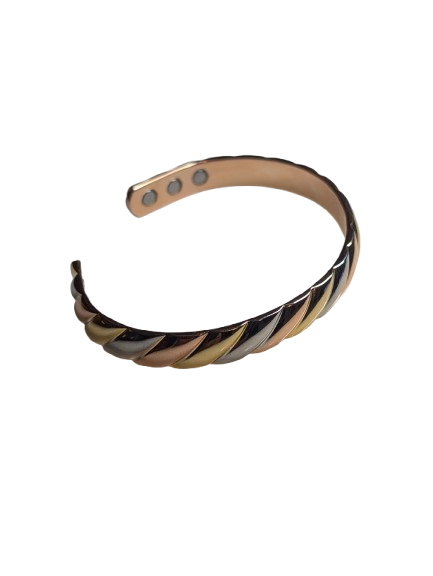 Tri-Coloured Striped Bangle