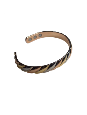 Tri-Coloured Striped Bangle
