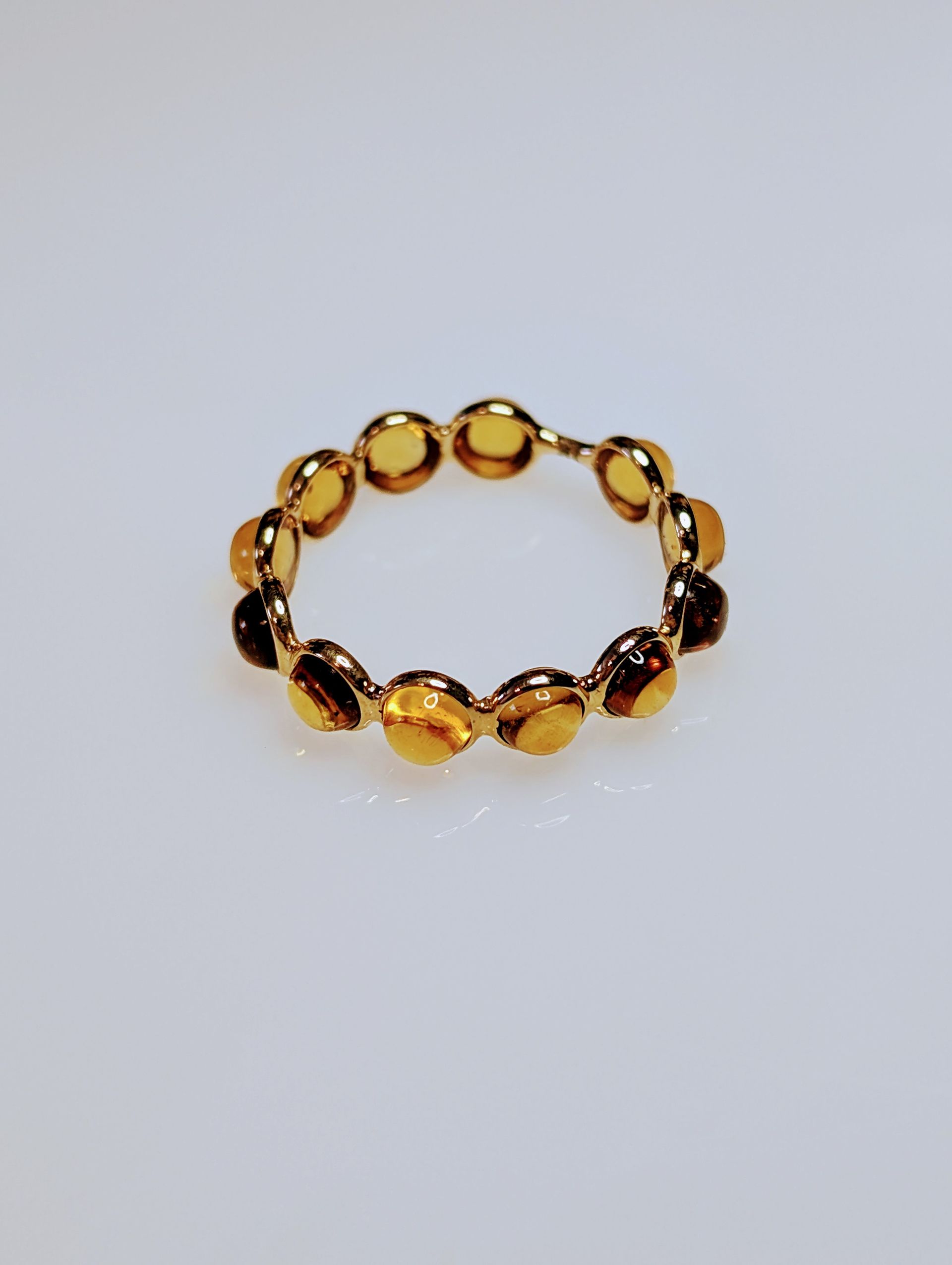 Citrine Eternity Band Ring in 14ct Yellow Gold