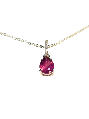 925 Silver & Ruby Pendant Necklace