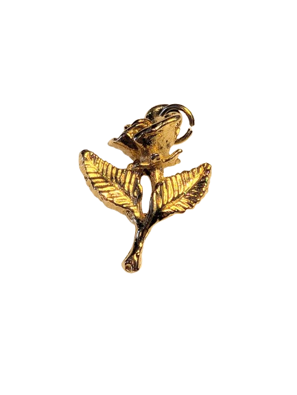 Gold Rose Pendant Charm
