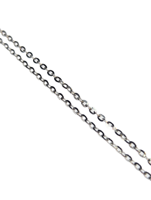 Simple Flat Link Silver Chain