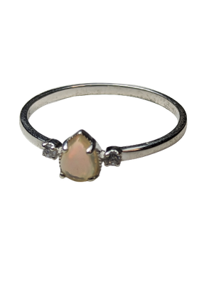 Opalescent Teardrop Ring