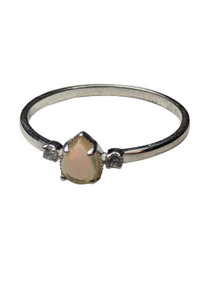 Opalescent Teardrop Ring