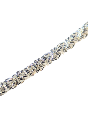 925 Silver Byzantine Chain Bracelet