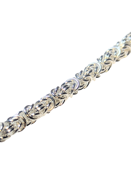 925 Silver Byzantine Chain Bracelet