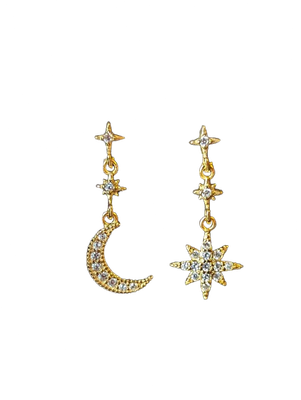 Crescent Moon - Gold Plated Earrings