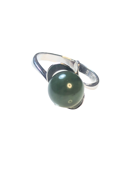 Silver & Chrysoprase Ring