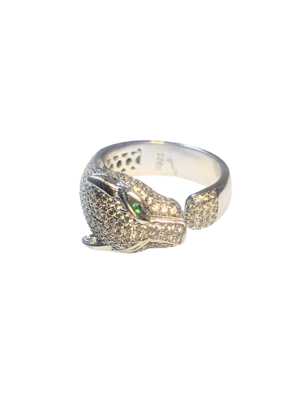 925 Silver Panther Ring