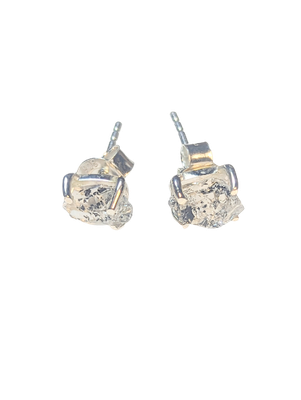 Herkimer Diamond & Silver Stud Earrings