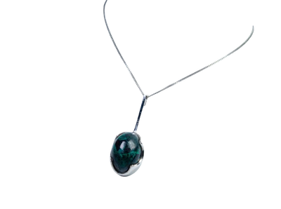 925 Silver Chrysocolla Pendant Necklace