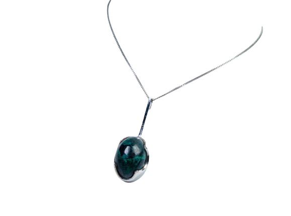 925 Silver Chrysocolla Pendant Necklace