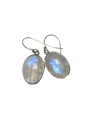Oval Moonstone Earrings
