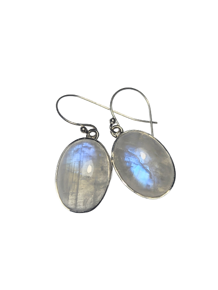 Oval Moonstone Earrings