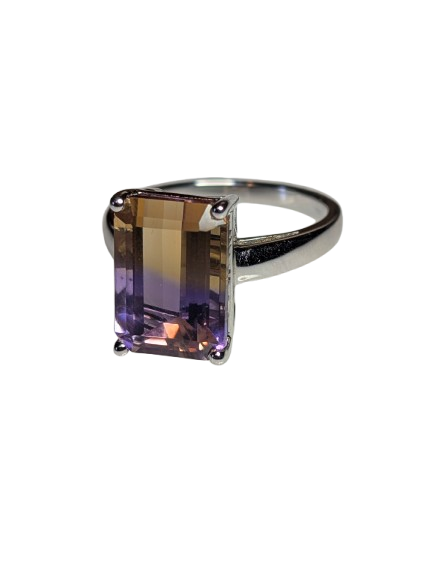 Sterling Silver & Ametrine Ring