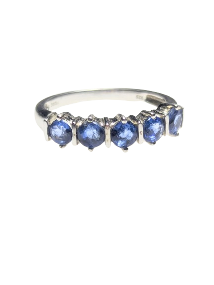 Sapphire Five Stone Ring in Silver