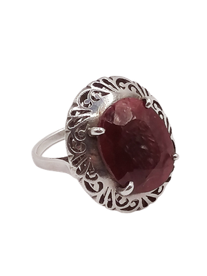 925 Silver & Ruby Ring