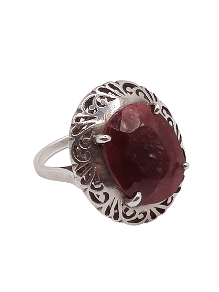 925 Silver & Ruby Ring