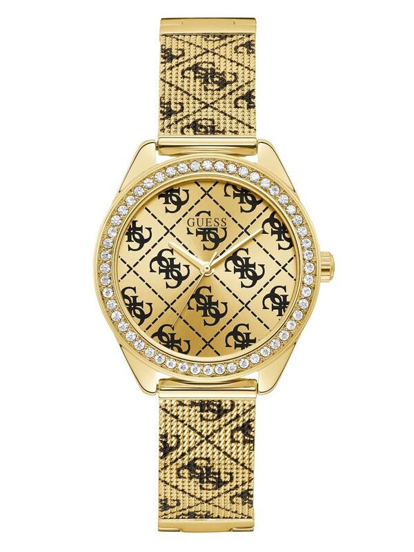 Orologio Lady Guess Claudia W1279L2 Logo 4G Black - Acciaio IP Oro - 36 mm